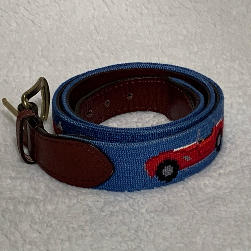 Men’s Woven Blue Belt Rad Cars
